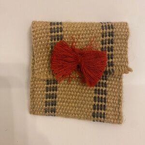 Anthropologie Small Woven Coin Pouch